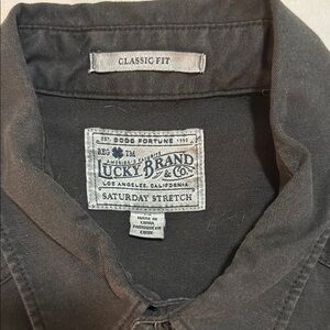 Lucky Brand Black Saturday Stretch Classic Fit Shirt